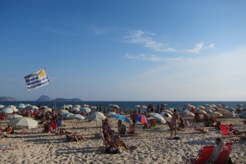 Ipanema Beach - Uruguayan Flag