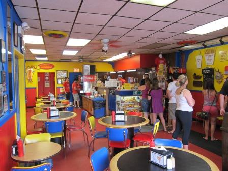 We have our choice of tables!