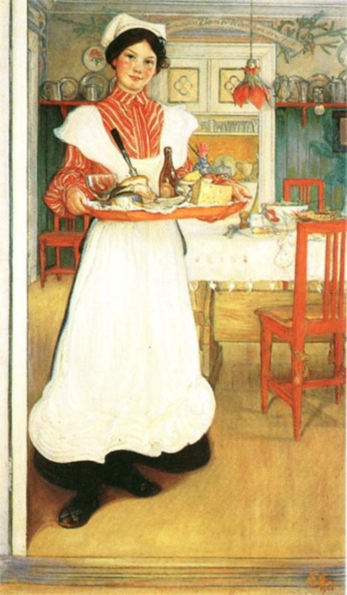 "Martina With Breakfast Tray" by Carl Larsson